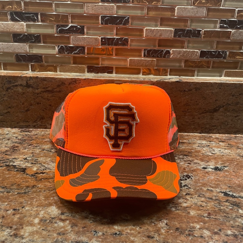 san francisco camo truckers cap